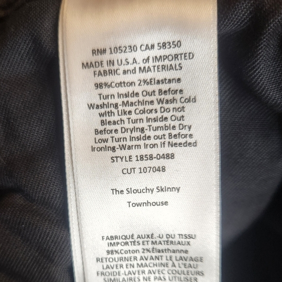 New Current/Elliott The Slouchy Skinny Jeans Size 28 - Picture 11 of 11